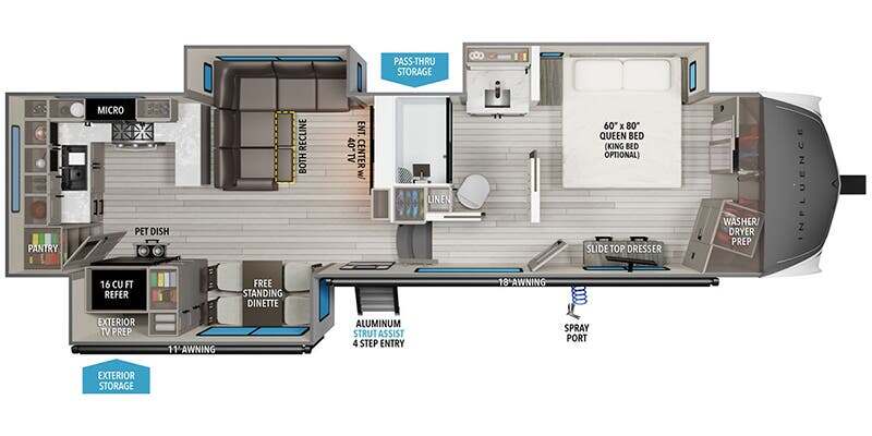 2026 Grand Design Influence 3203GK in belden MS