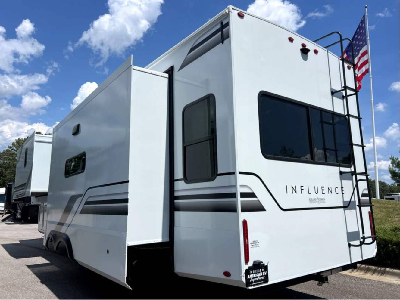 A photo of this 2026 Grand Design Influence 3503GK