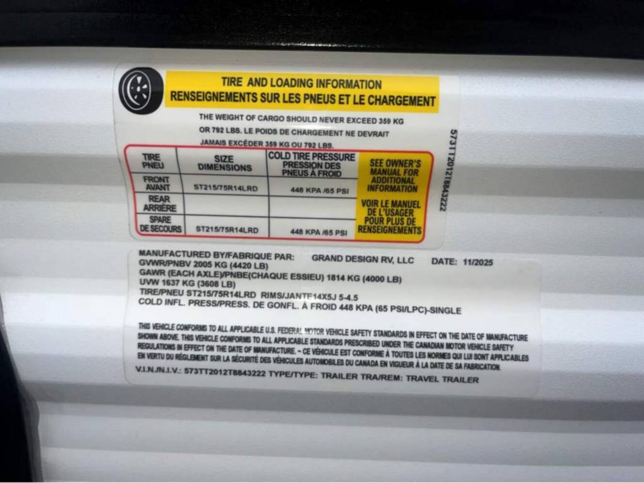 A photo of this 2026 Grand Design Transcend ONE 151RB