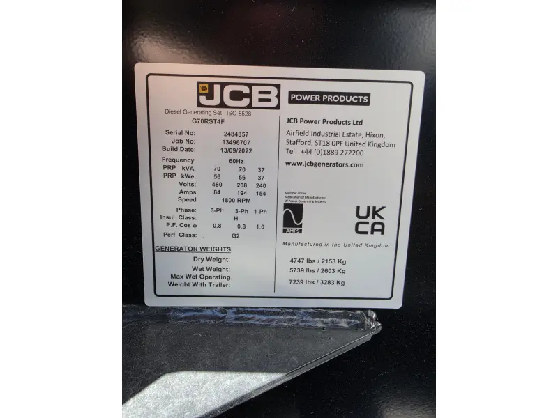 2022 JCB G70RS