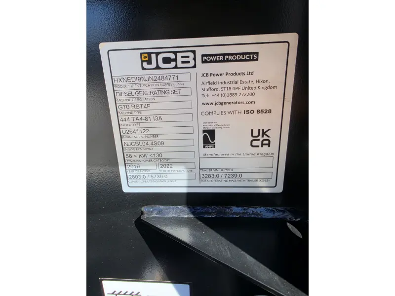 2022 JCB G70RS