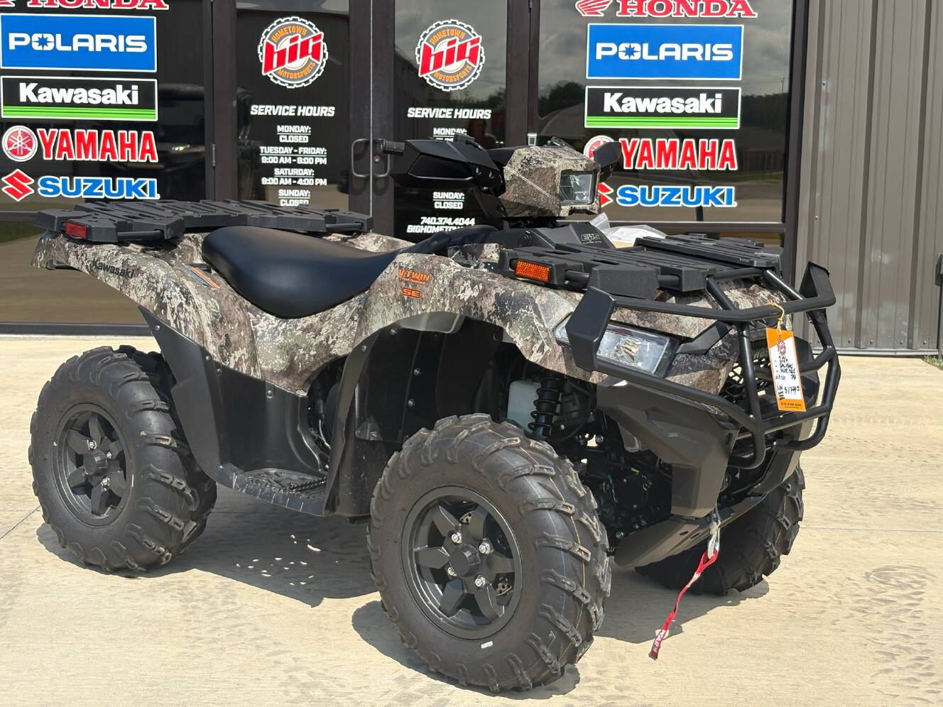 A photo of this 2026 Kawasaki Brute Force® 750 SE EPS Camo