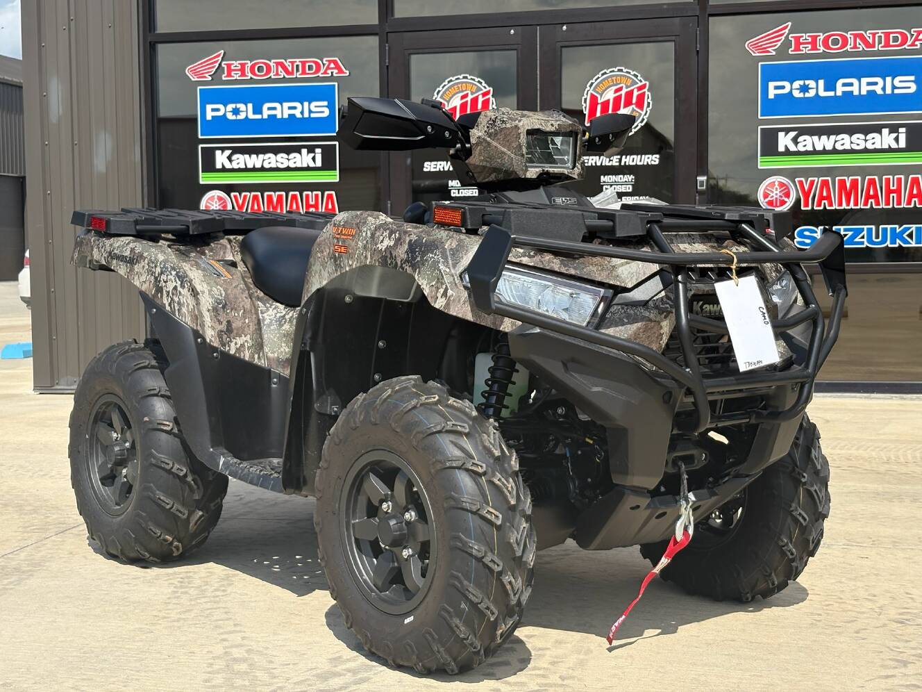 A photo of this 2026 Kawasaki Brute Force® 750 SE EPS Camo
