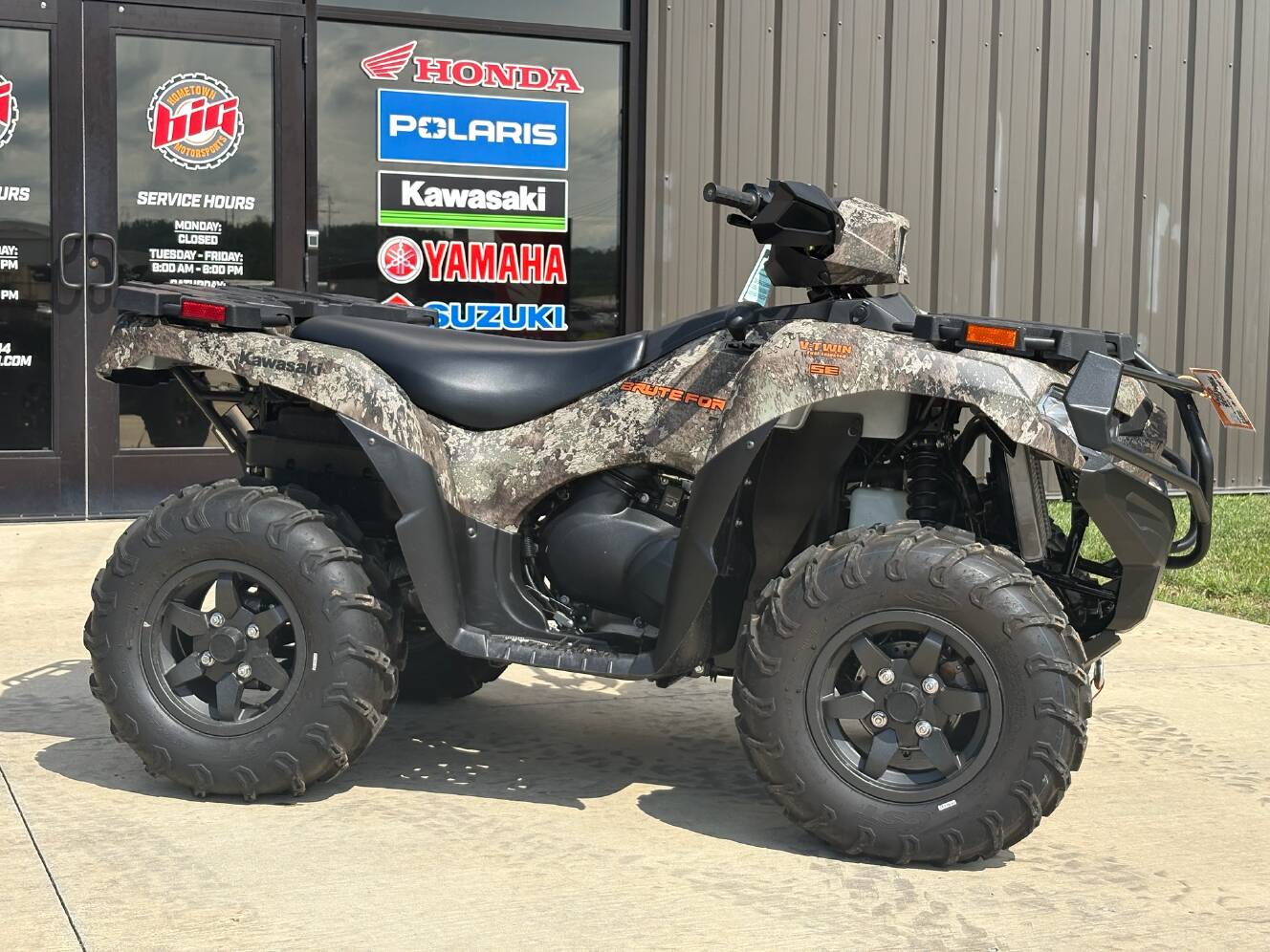 A photo of this 2026 Kawasaki Brute Force® 750 SE EPS Camo