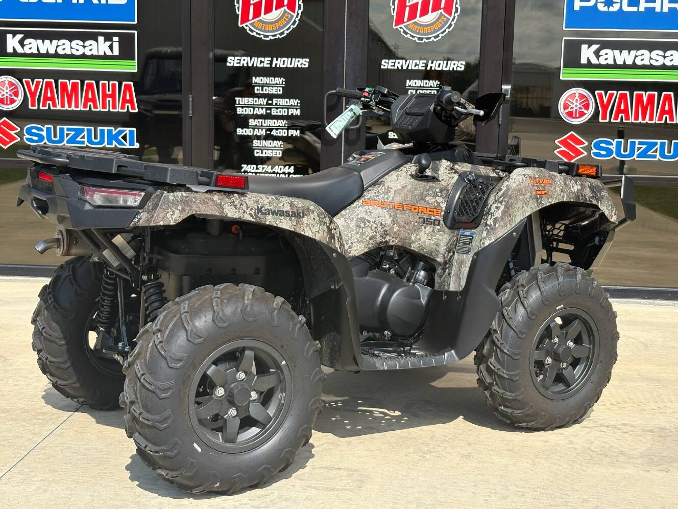 A photo of this 2026 Kawasaki Brute Force® 750 SE EPS Camo
