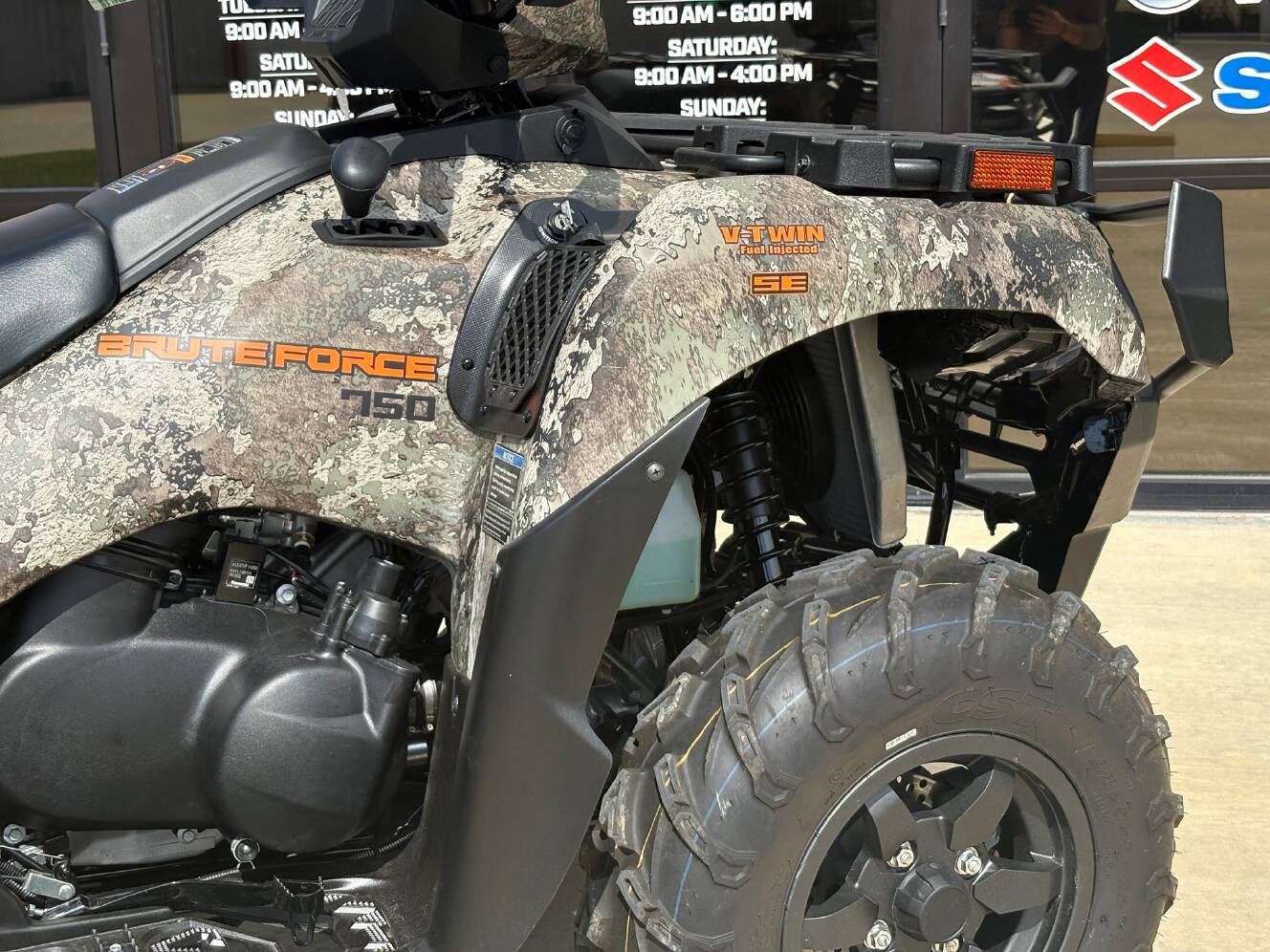A photo of this 2026 Kawasaki Brute Force® 750 SE EPS Camo