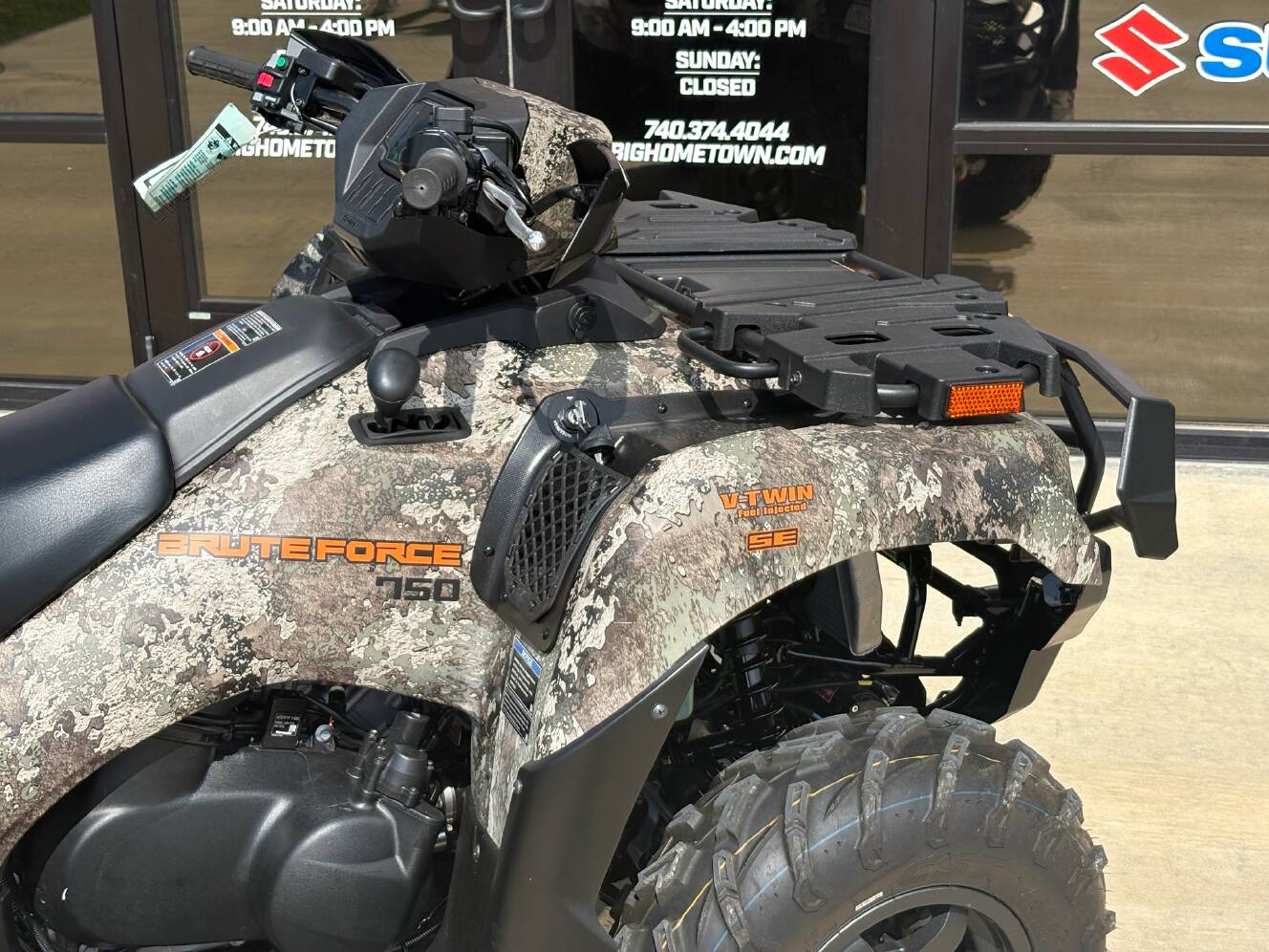 A photo of this 2026 Kawasaki Brute Force® 750 SE EPS Camo