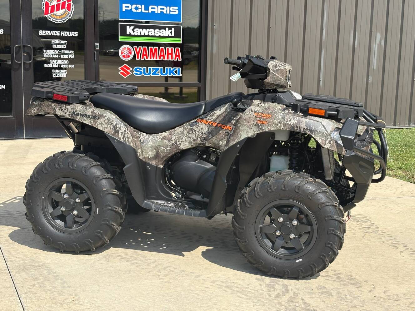 A photo of this 2026 Kawasaki Brute Force® 750 SE EPS Camo
