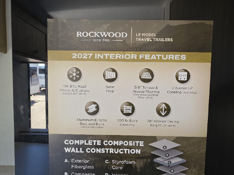 2027 FOREST RIVER Rockwood 13DLE Geo Pro