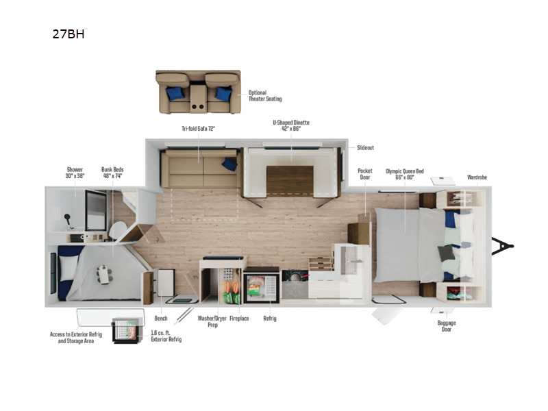 2026 Winnebago Access 27BH in orange TX