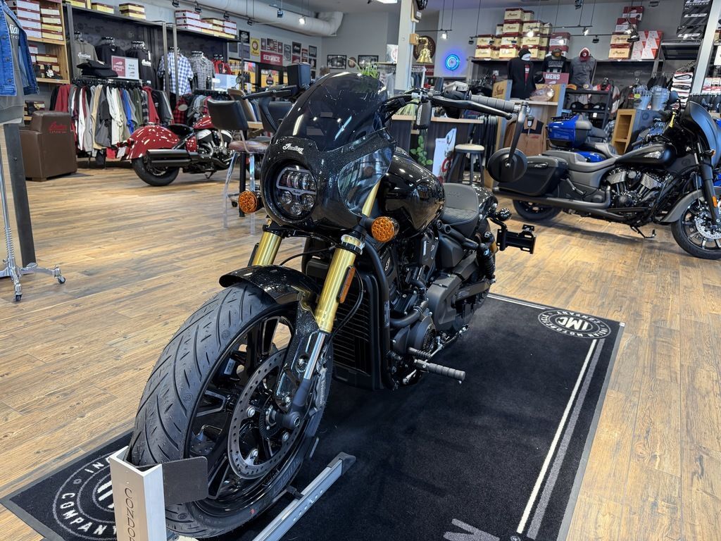2026 Indian Motorcycle® 101 Scout® Black Crystal with Super Graphite BASE in Sturgis, SD