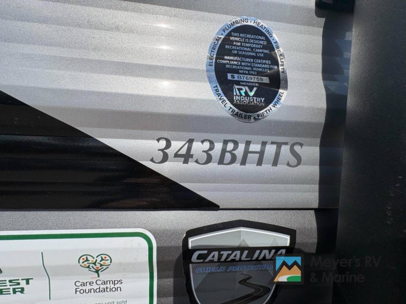 A photo of this 2027 Coachmen Rv Catalina Legacy Edition 343BHTS