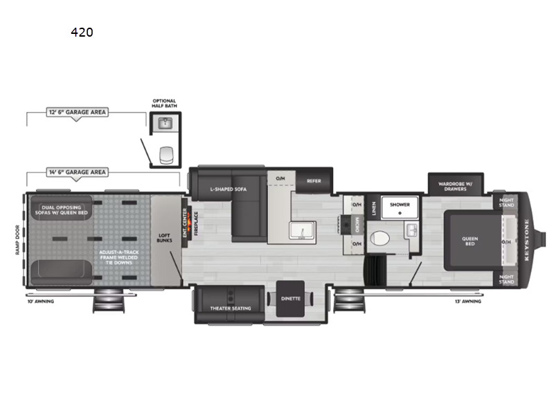 2027 Keystone Rv Raptor Carbon Series 420 in grand terrace CA