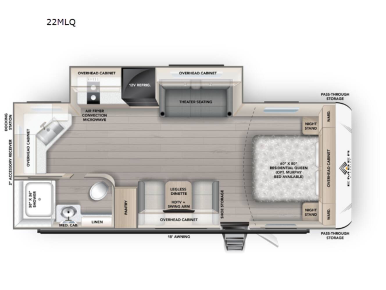 A photo of this 2027 Ember Rv E-Series 22MLQ