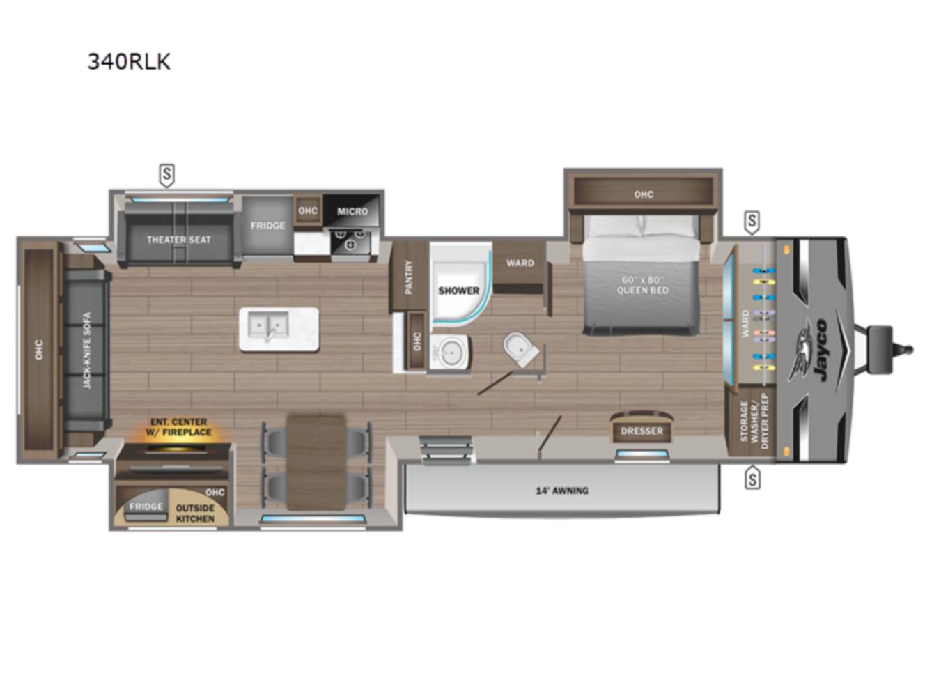 A photo of this 2023 Jayco Jay Flight 340RLK