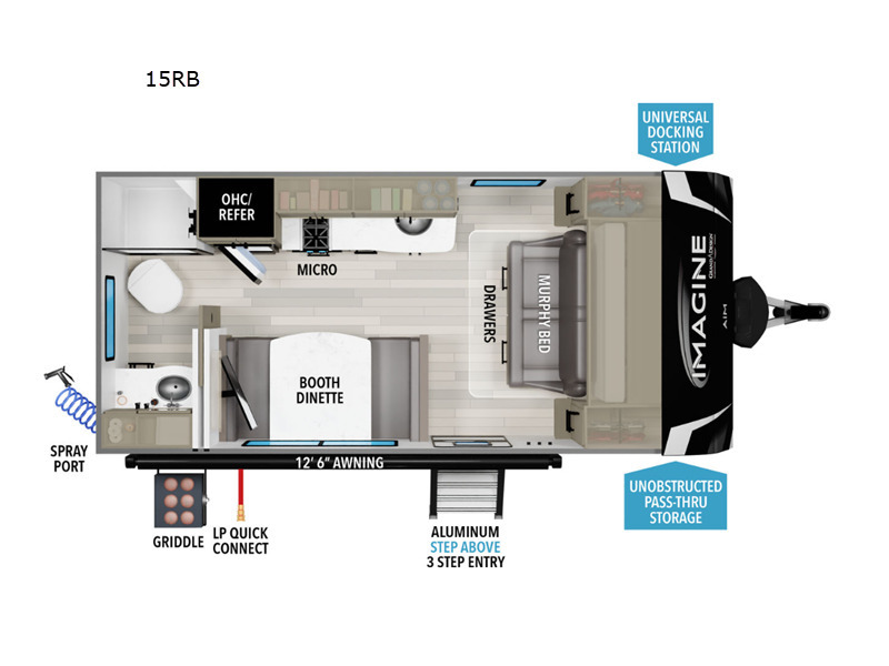 A photo of this 2023 Grand Design IMAGINE AIM 15RB