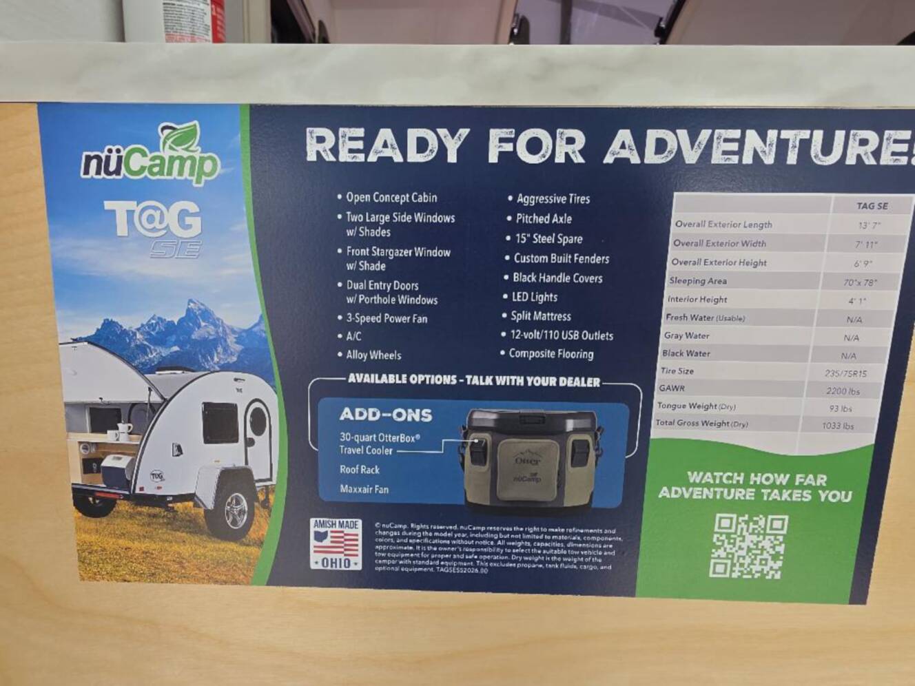 A photo of this 2026 Nucamp TAG XL SE