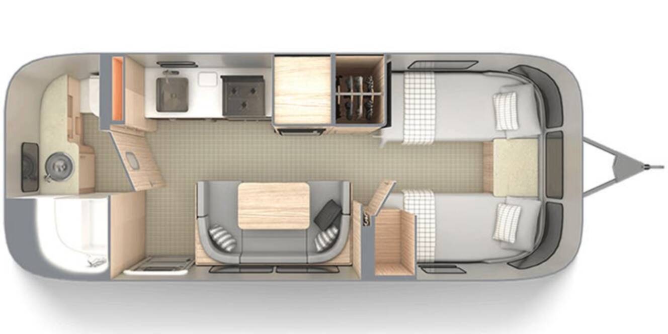 A photo of this 2020 Airstream GLOBETROTTER 23FB TWIN
