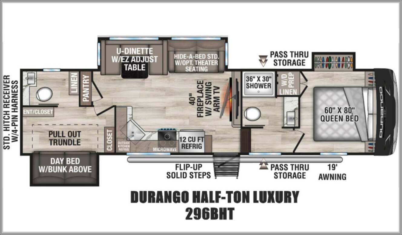 A photo of this 2026 Kz Durango Half-Ton D296BHT