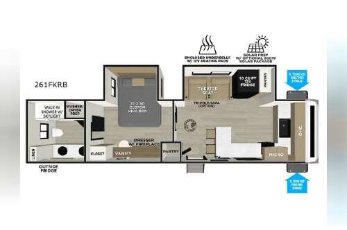 2027 Forest River Wildwood Heritage Glen 261FKRB Front Kitchen in corpus christi TX