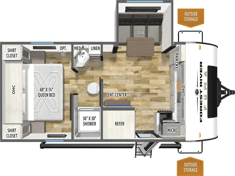 2027 Forest River PUMA CAMPING EDITION 211FKCE Front Kitchen in corpus christi TX