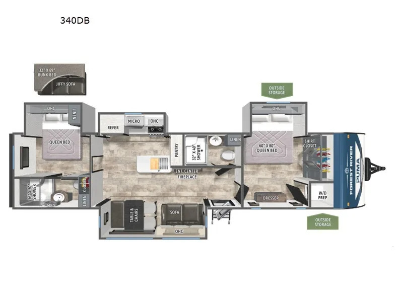 2027 Forest River PUMA 340DB Bunkhouse in corpus christi TX