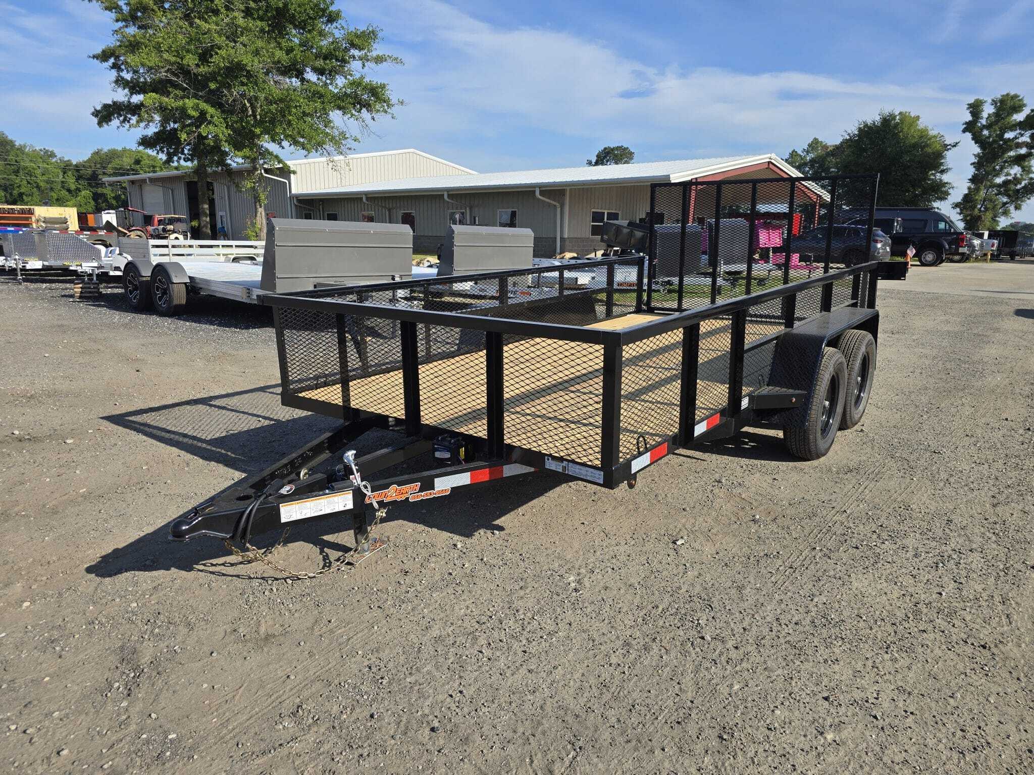 2026 down2earthtrailers 7X16 Tandem Axle 7K Landscape Trailer With 24" Mesh Sid in Byron, GA
