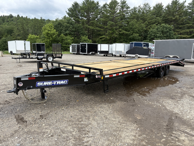 2026 SURE-TRAC 8.5X25+5 Powder Coated 17.6K Deckover Equipment Tr in Turner, ME