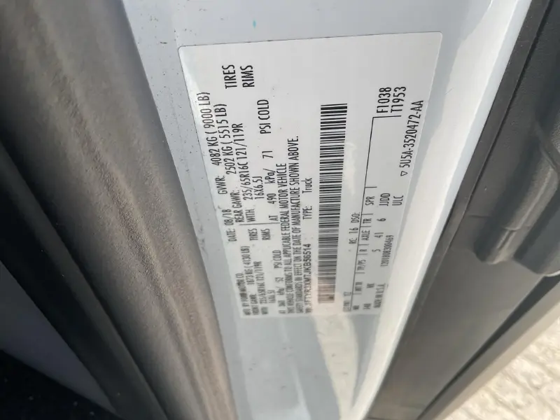 2018 FORD TRANSIT