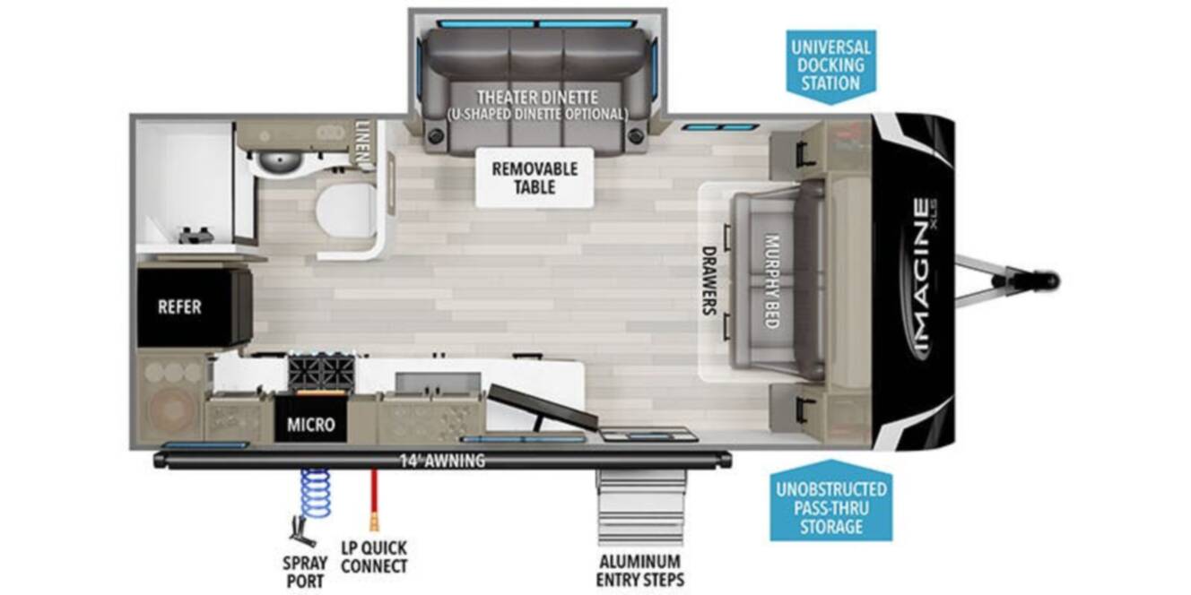 A photo of this 2025 Grand Design Imagine XLS 17MKE