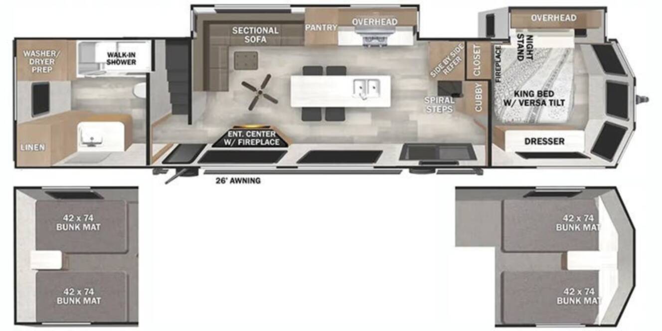 A photo of this 2026 Forest River Wildwood Grand Lodge 42VIEW