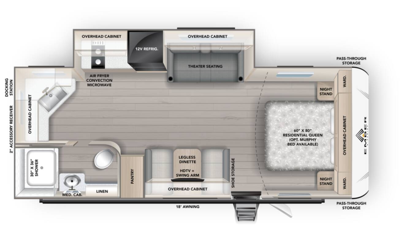 A photo of this 2026 Ember Rv E-Series 22MLQ