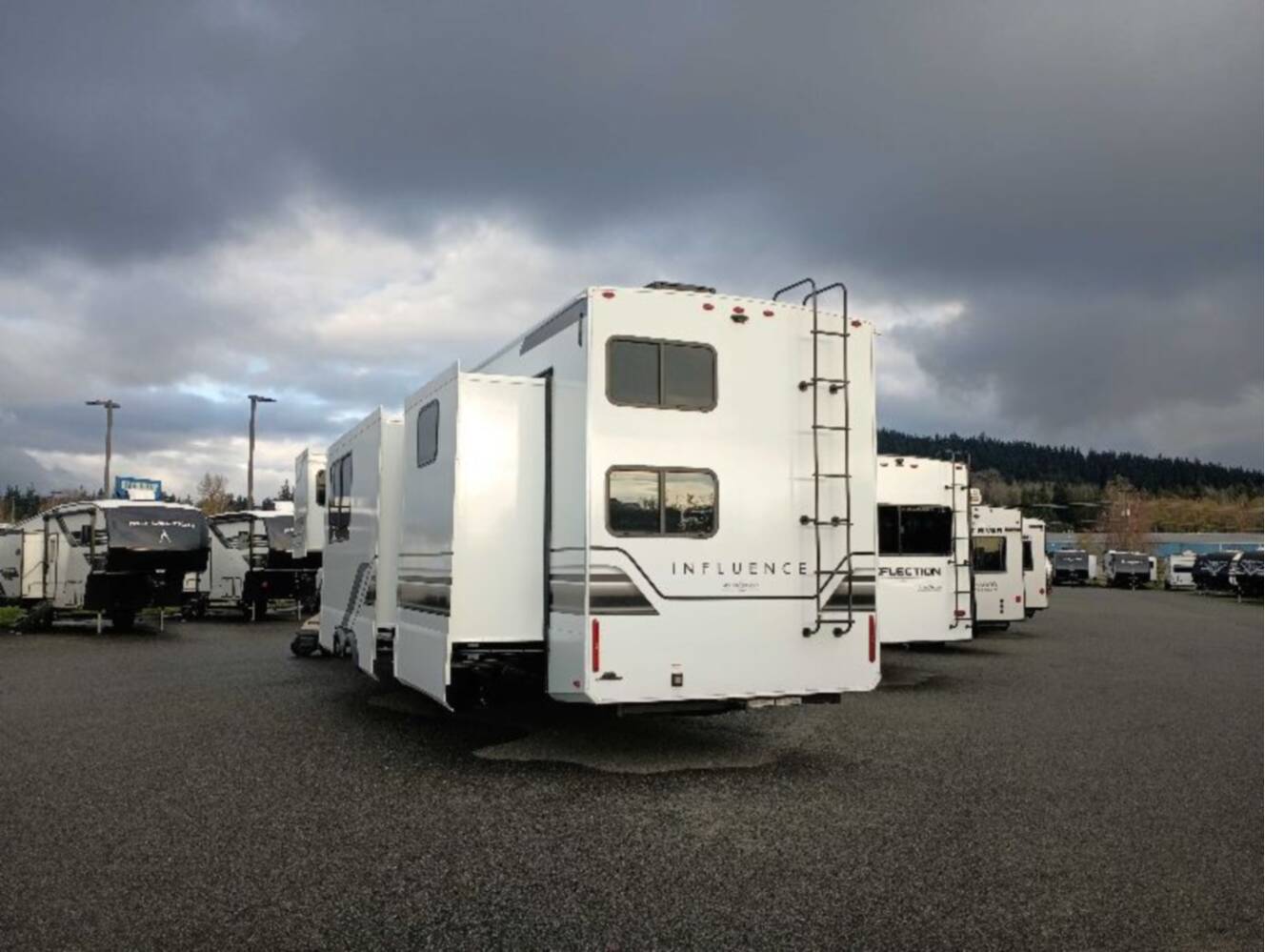 A photo of this 2026 Grand Design Influence 3904BH