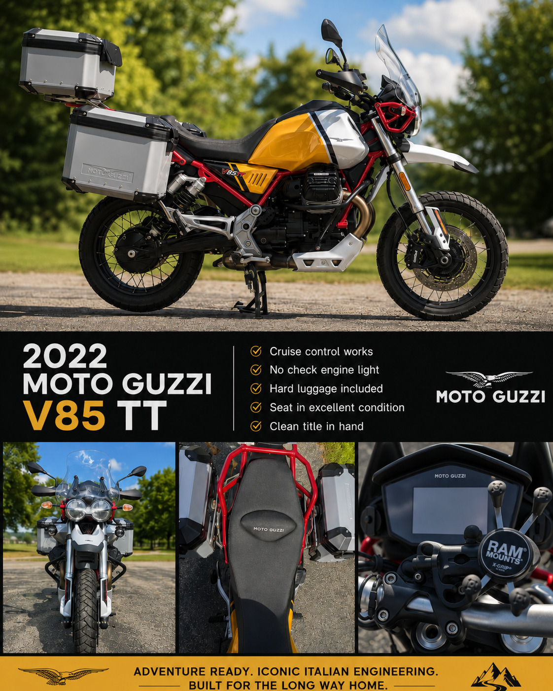 2022 Moto Guzzi V85 TT ADVENTURE E4 ADVENTURE E4 in Braidwood, IL