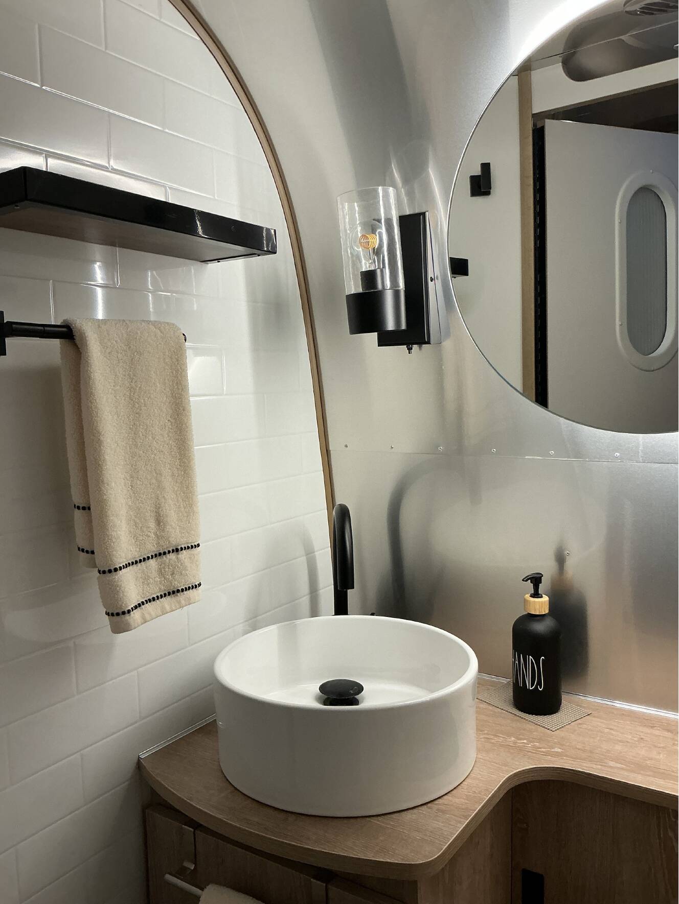 A photo of this 2023 Airstream POTTERY BARN SPECIAL EDITION 28RBT