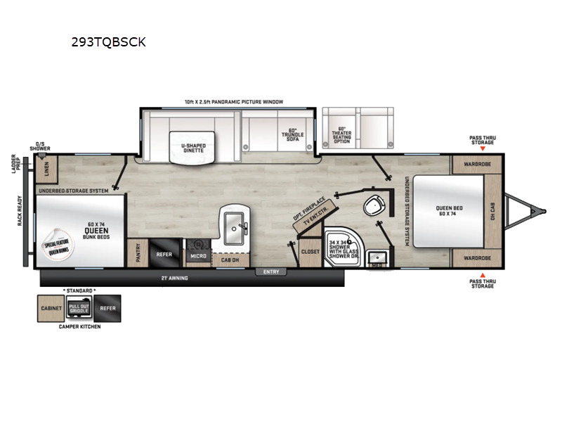 2027 Coachmen Rv Catalina Legacy Edition 293TQBSCK in bunker hill IN