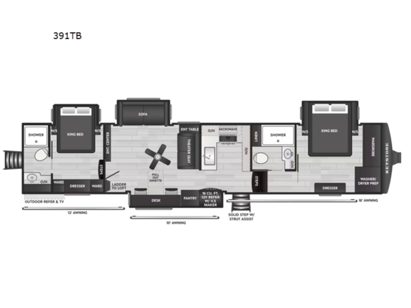 A photo of this 2027 Keystone Rv Montana High Country 391TB