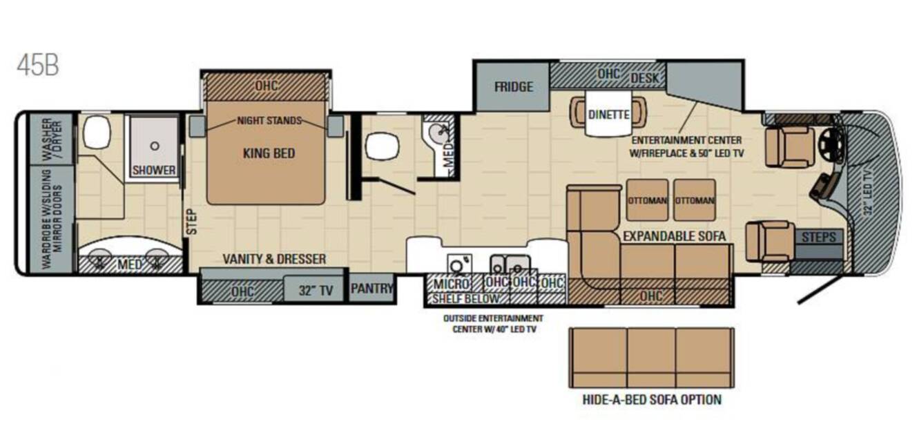 A photo of this 2015 Entegra Coach Cornerstone 45B