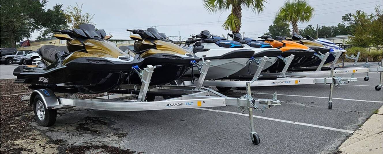 A photo of this 2026 Magic Tilt Aluminum Double Watercraft Trailers