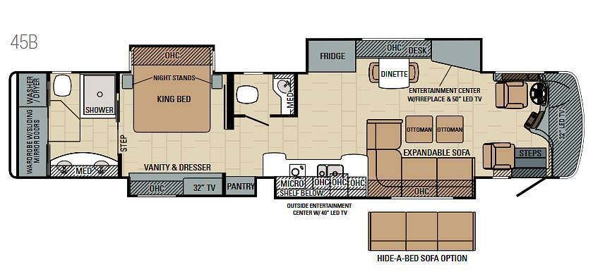 A photo of this 2015 Entegra Coach Cornerstone 45B