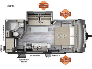 2024 FOREST RIVER ROCKWOOD MINI LITE 2109S