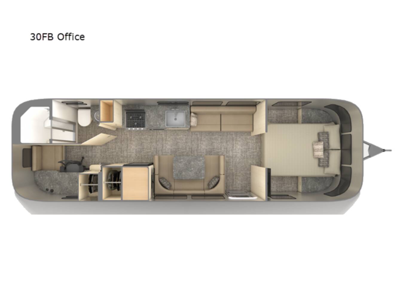 A photo of this 2024 Airstream FLYING CLOUD 30FB OFFICE