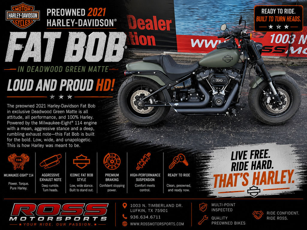2021 Harley-Davidson® FXFBS - Fat Bob® 114 114 in Lufkin, TX