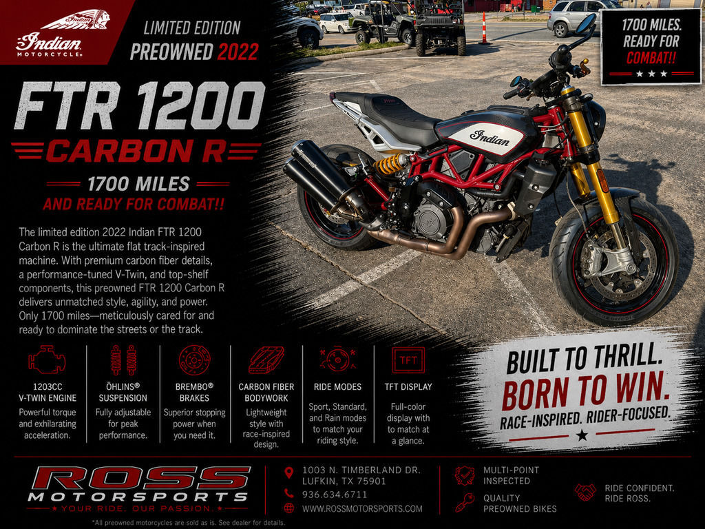 2022 Indian Motorcycle® FTR R Carbon Carbon Fiber R CARBON in Lufkin, TX