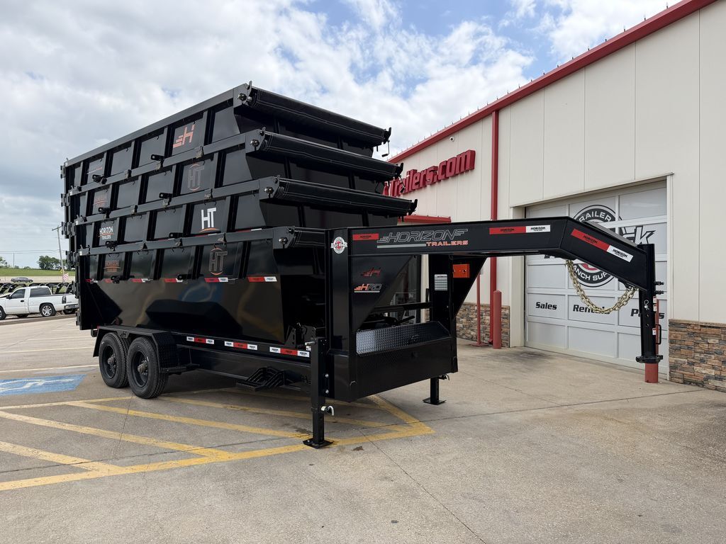 2024 HORIZON 24K - Horizon 16' Gooseneck Roll Off Trailer w/4 Bins in Hewitt, TX