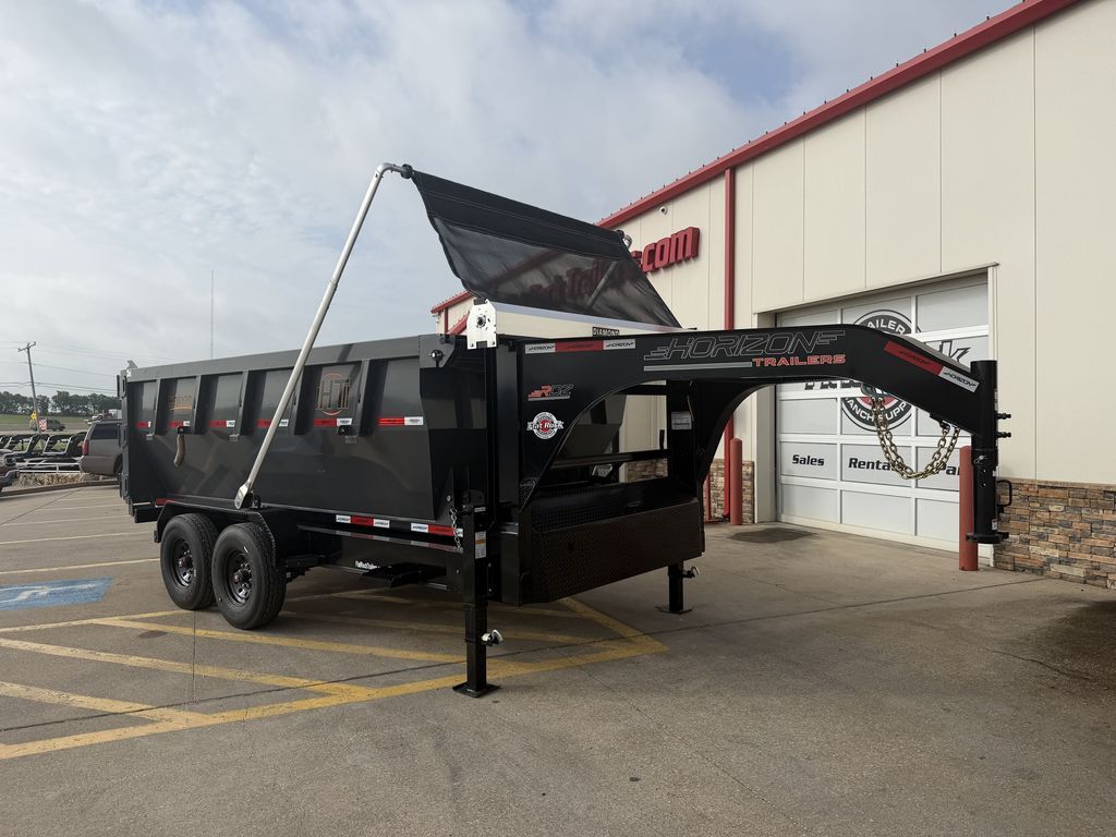 2026 Horizon Horizon 14' GN Rolloff Trailer - 8K Axles and Elec Tarp in Hewitt, TX