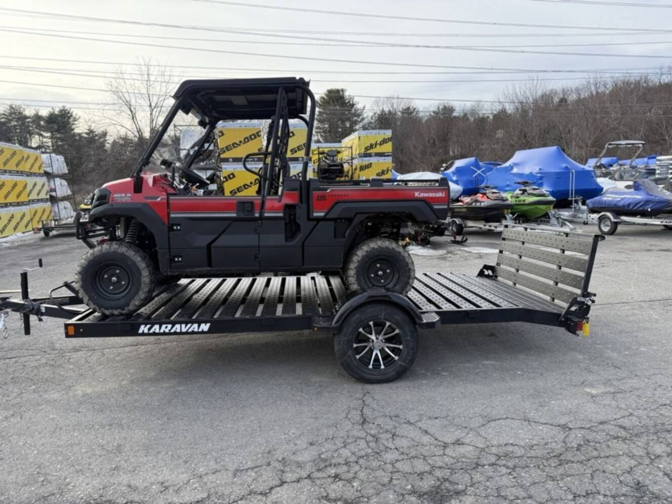 A photo of this 2026 Karavan 6.5 X 14 Ft. Steel Floor Utility Trailer