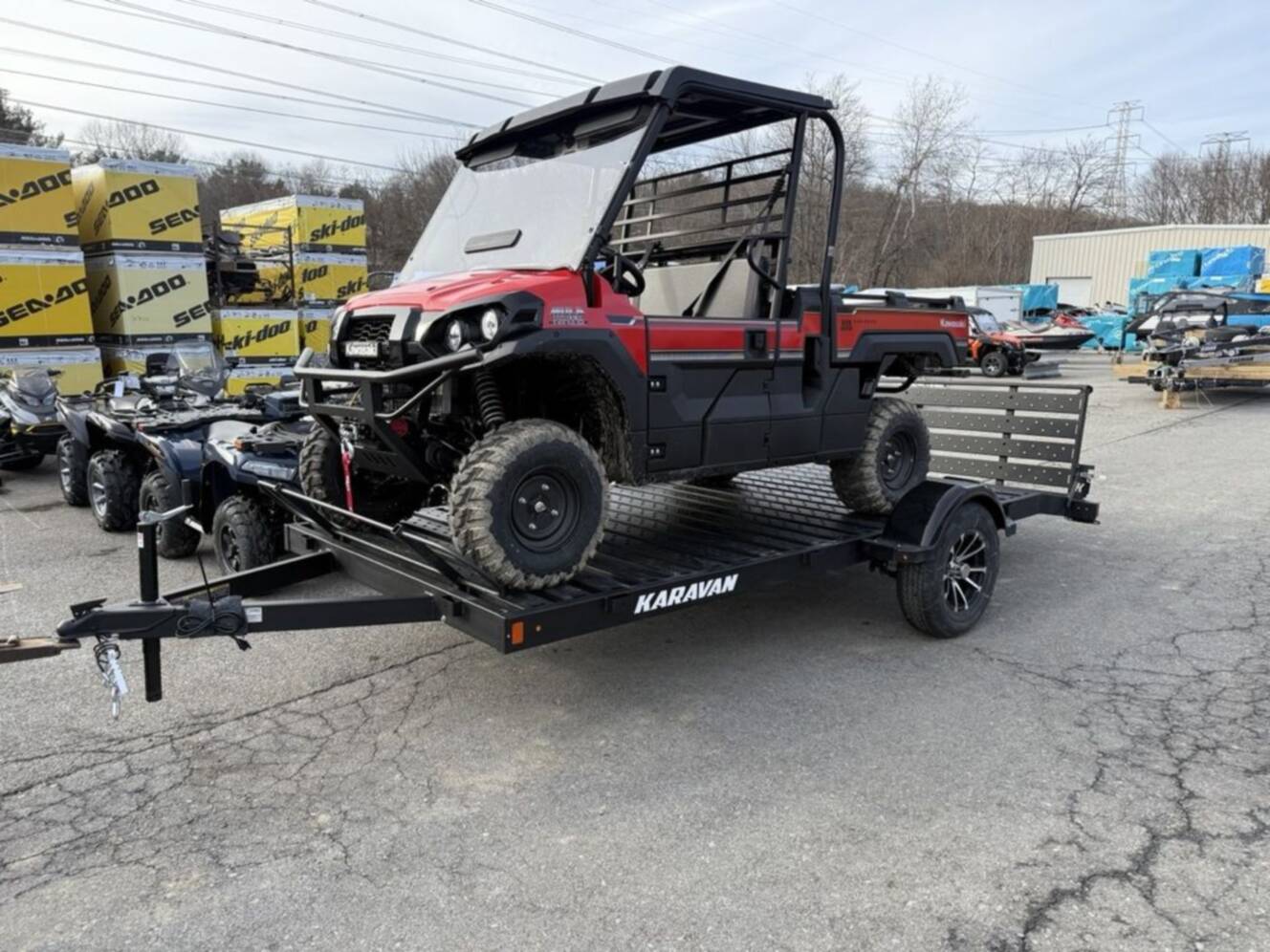 A photo of this 2026 Karavan 6.5 X 14 Ft. Steel Floor Utility Trailer
