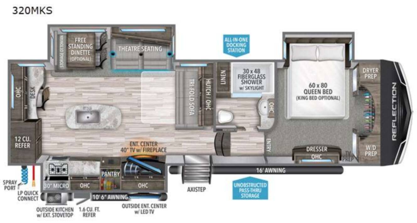 A photo of this 2021 Grand Design Reflection 320MKS