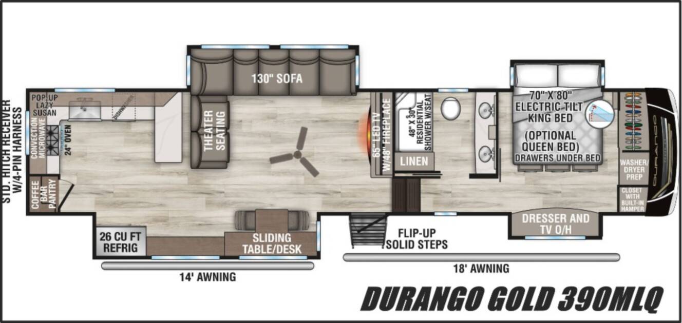 A photo of this 2026 Kz Durango Gold G390MLQ